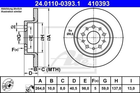 Тормозной диск ATE 24.0110-0393.1