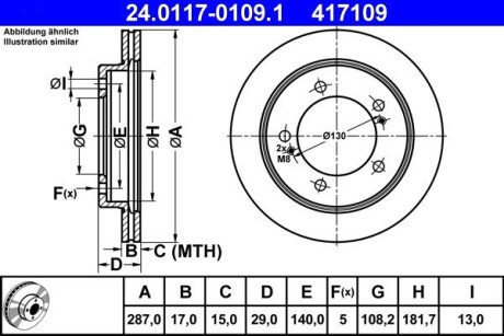 Тормозной диск ATE 24.0117-0109.1