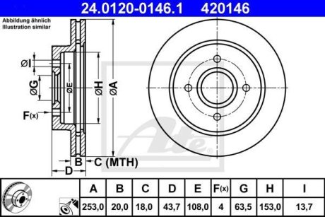 Тормозной диск ATE 24.0120-0146.1