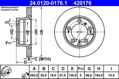 Тормозной диск ATE 24.0120-0176.1