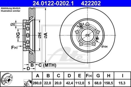 Тормозной диск ATE 24.0122-0202.1 (фото 1)