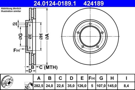 Тормозной диск ATE 24.0124-0189.1