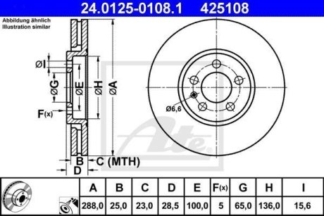 Тормозной диск ATE 24.0125-0108.1