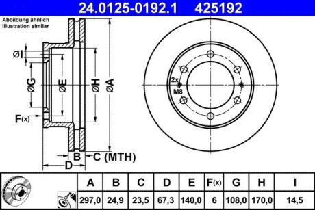 Тормозной диск ATE 24.0125-0192.1