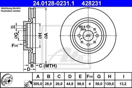 Тормозной диск ATE 24.0128-0231.1