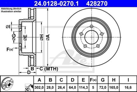 Тормозной диск ATE 24.0128-0270.1 (фото 1)