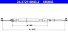 Трос, стояночная тормозная система ATE 24.3727-0843.2 (фото 1)