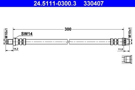 Тормозной шланг ATE 24.5111-0300.3