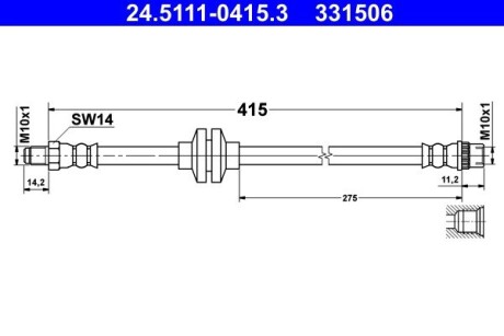 Тормозной шланг ATE 24.5111-0415.3