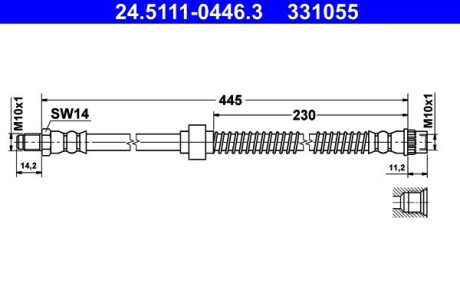 Тормозной шланг ATE 24.5111-0446.3