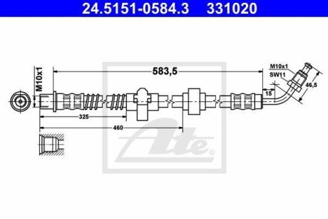 Тормозной шланг ATE 24.5151-0584.3