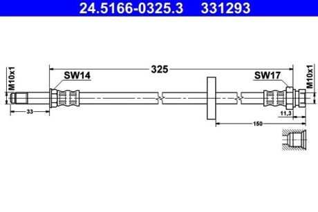 Тормозной шланг ATE 24.5166-0325.3