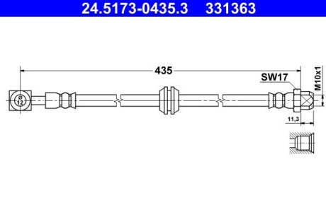 Тормозной шланг ATE 24.5173-0435.3