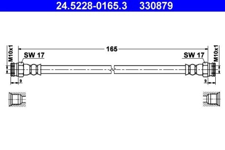 Тормозной шланг ATE 24.5228-0165.3