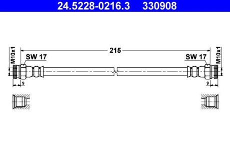 Тормозной шланг ATE 24.5228-0216.3