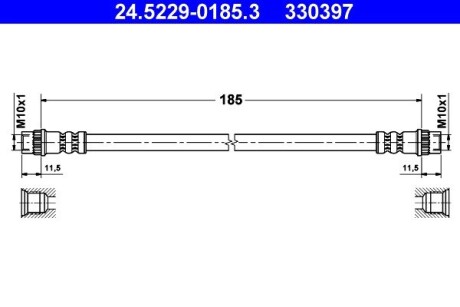 Тормозной шланг ATE 24.5229-0185.3