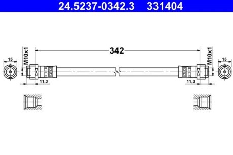 Тормозной шланг ATE 24.5237-0342.3