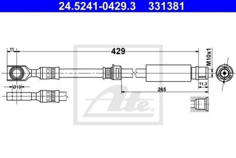 Тормозной шланг ATE 24.5241-0429.3 (фото 1)