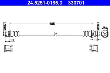 Тормозной шланг ATE 24.5251-0185.3