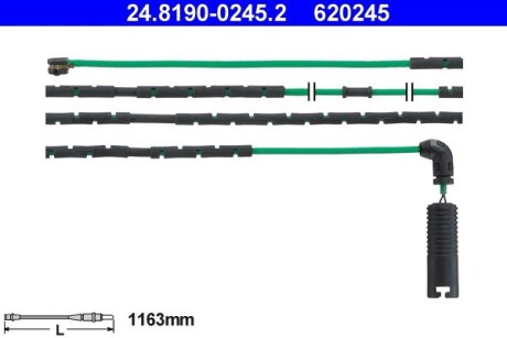 Сигнализатор, износ тормозных колодок ATE 24.8190-0245.2 (фото 1)