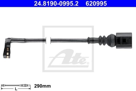 Датчик зносу колодок гальмівних ATE 24.8190-0995.2