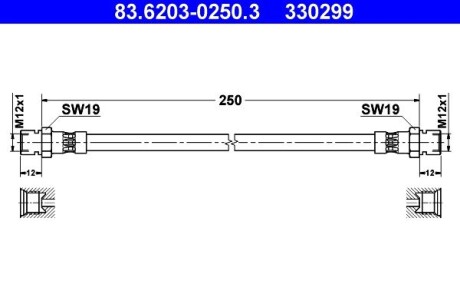 Тормозной шланг ATE 83.6203-0250.3