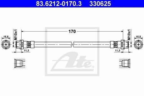 Тормозной шланг ATE 83.6212-0170.3