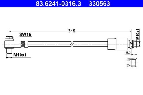 Тормозной шланг ATE 83.6241-0316.3