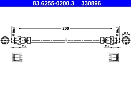 Тормозной шланг ATE 83.6255-0200.3