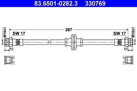 Тормозной шланг ATE 83.6501-0282.3