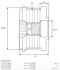 Муфта генератора AUTO STARTER AFP5024(INA) (фото 4)