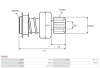 Бендикс стартера AUTO STARTER SD6001 (фото 2)