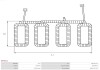 Статорна обмотка BO-24V CG131074 + тримач CG131185 AUTO STARTER SF0011 (фото 2)