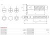 Болт з головкою системи TORX з чорного металу SP0052(BULK)