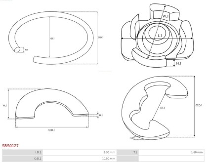 Кільце металеве стопорне AUTO STARTER SRS0127 (фото 1)