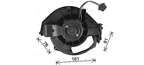 Вентилятор обігрівача салону Audi A6 (C6) (04-) AVA AVA COOLING AI8452