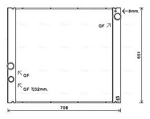 Радіатор, Система охолодження двигуна AVA COOLING AUA2207