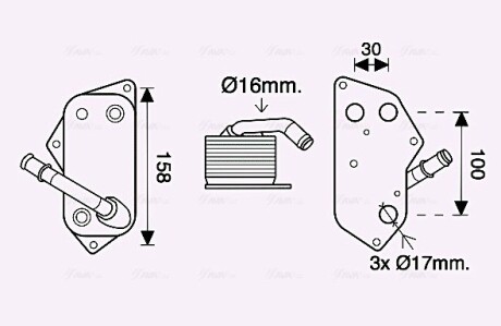 Охолоджувач оливи AVA COOLING BW3558