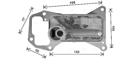 Радіатор масляний BMW 3 E90-E91-E92-E93 (05-) 325d (AVA) AVA COOLING BW3592