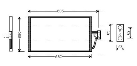 Радіатор кодиціонера AVA COOLING BW5254