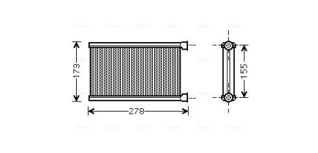 Радиатор отопителя салона BMW 3E90 1E87 Denso ver. AVA AVA COOLING BW6344