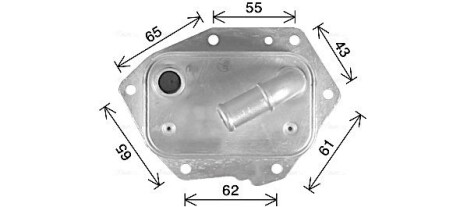 Радиатор масляный Ford Mondeo IV 2,2TDCI 07>, LR Evogue 2,2D 11>, PSA 2,2HDI 407 508 AVA AVA COOLING CN3326