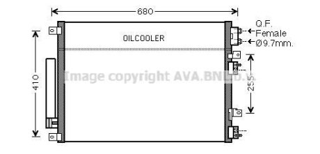 Радиатор кондиционера Chrysler 300C 04> AVA COOLING CR5093D (фото 1)