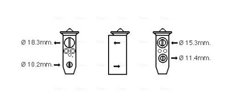 Расширительный клапан, кондиционер AVA COOLING DN1358