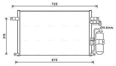 Конденсер кондиціонера CHEVROLET EPICA (2007) 2.0 (вир-во AVA) AVA COOLING DW5137D