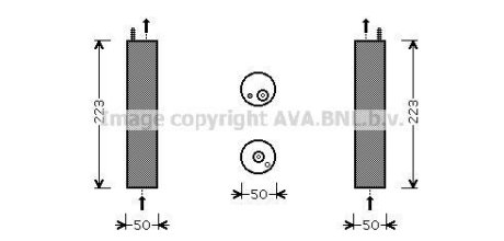 Осушитель кондиционера Лачетти 1,6-1,8 (2005-) AVA COOLING DWD057 (фото 1)