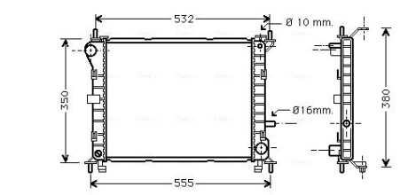 Радиатор, охлаждения дивгателя AVA COOLING FD2263