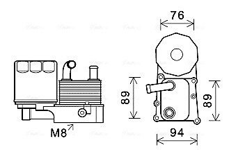 Радиатор масляный Ford Connect 1,8DI-1,8TDCI 02>13 MT AVA AVA COOLING FD3598H