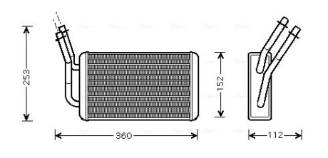 Радиатор отопителя салона Ford Tranzit 00>06 AVA AVA COOLING FD6316