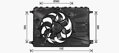 Вентилятор, охлаждение двигателя AVA COOLING FD7554